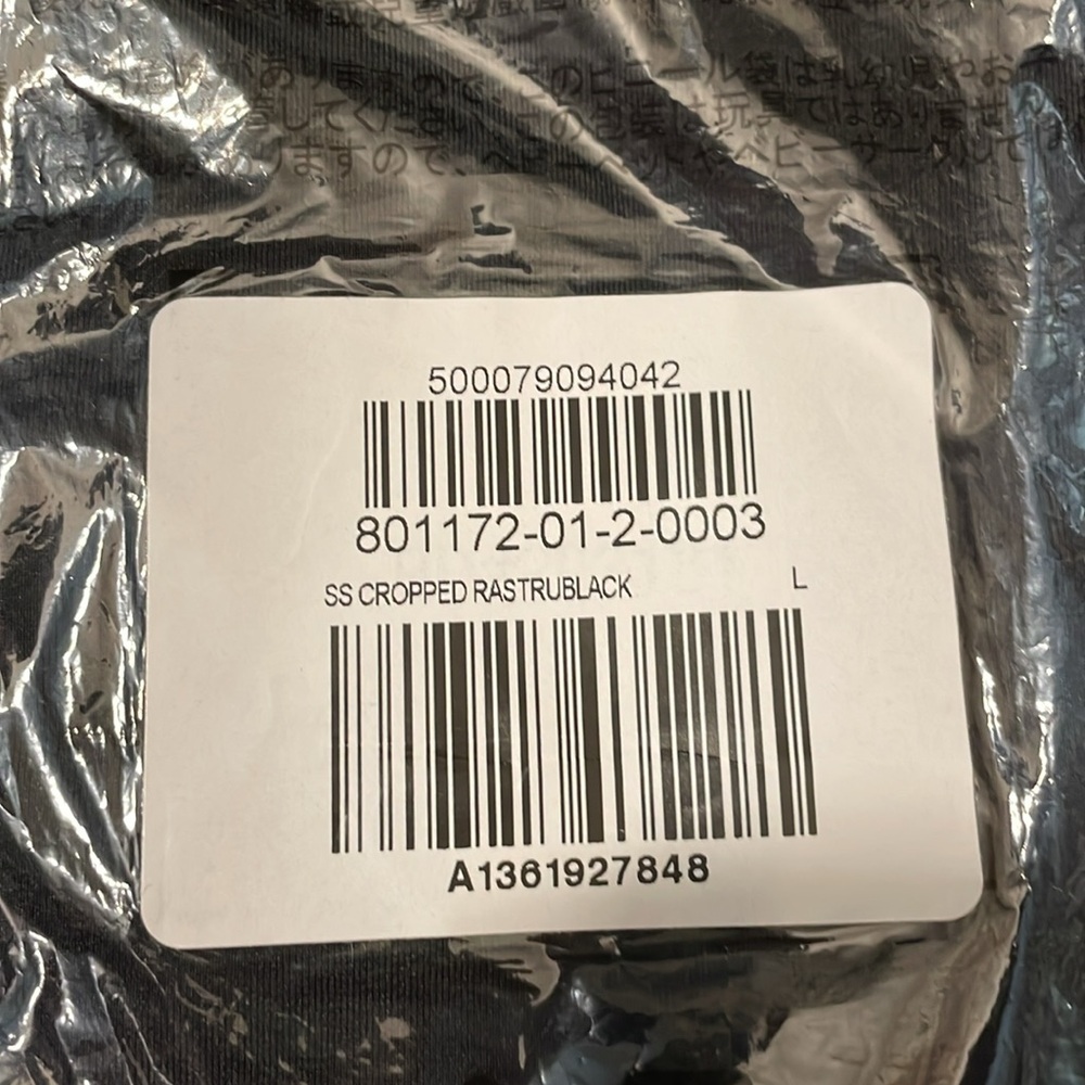 🆕 GAP Women’s Cropped Swim Short Sleeve Rash Guard Rashguard Black Large 12/14 - Picture 10 of 12